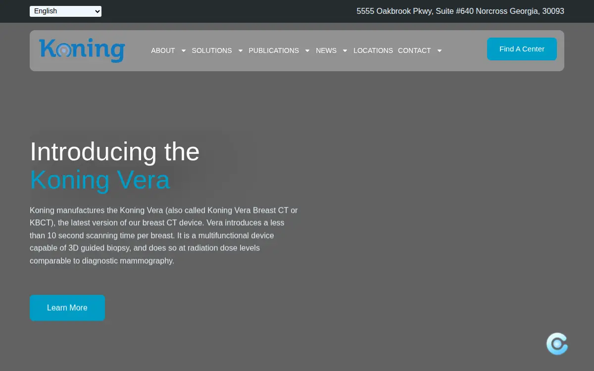 Homepage of Koning Corporation