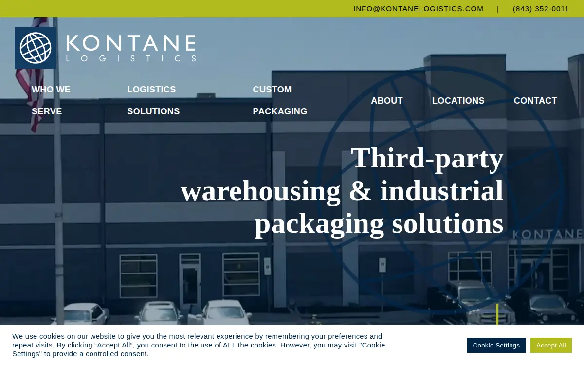 Homepage of Kontane Logistics INC