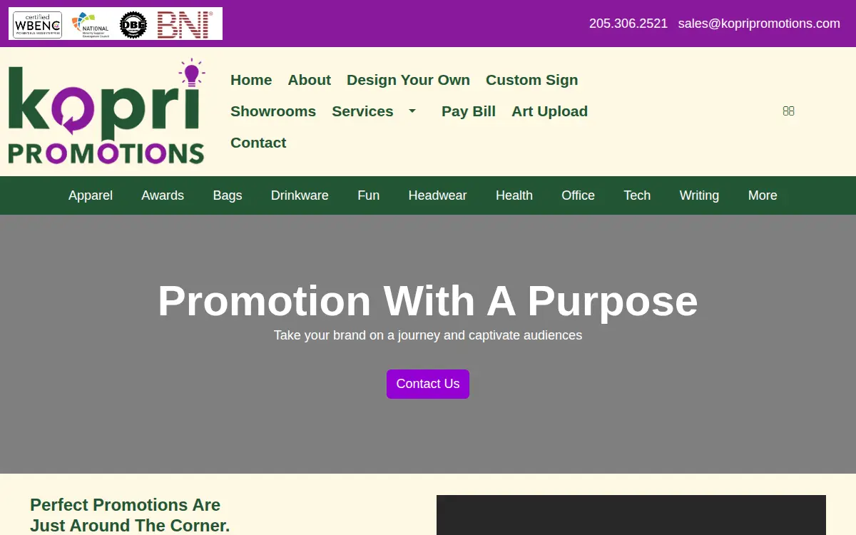 Homepage of Kopri Signs & Graphics LLC