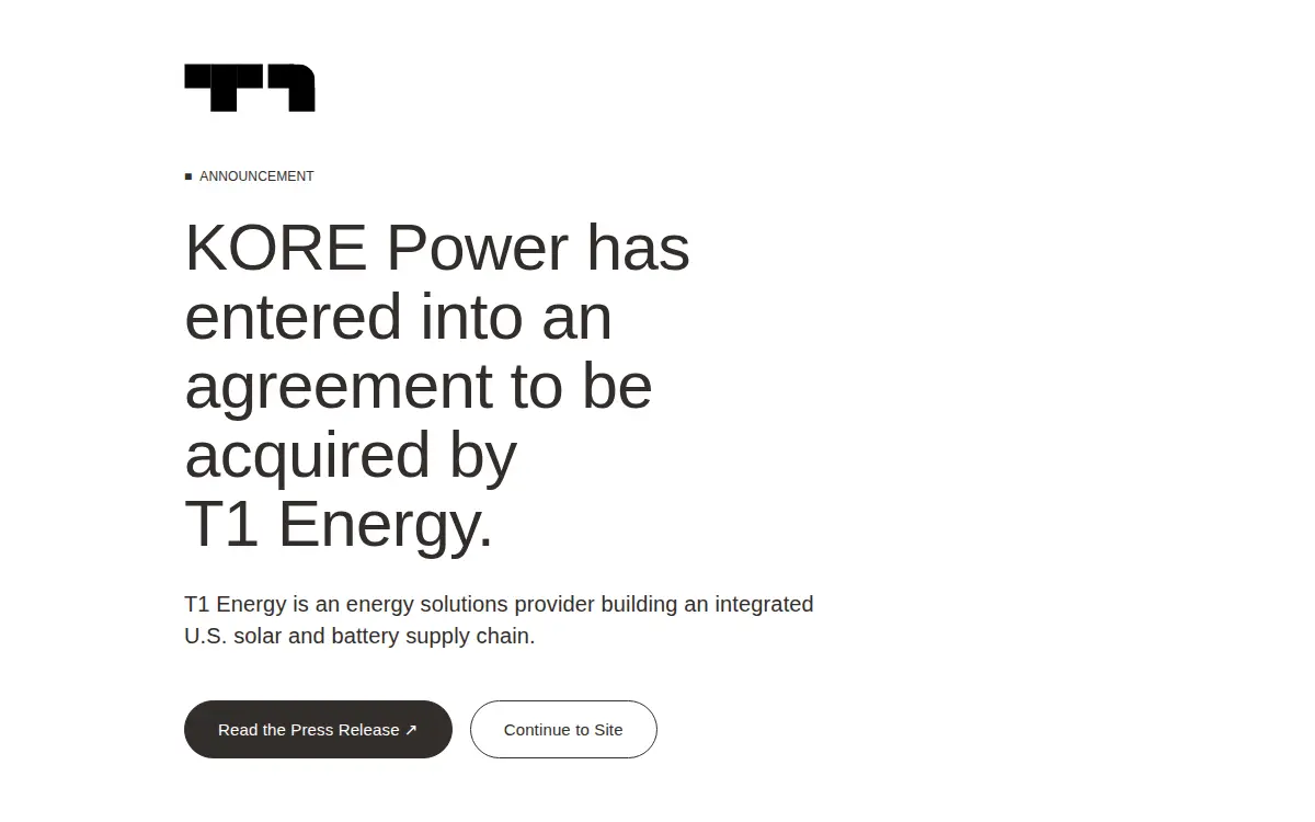 Homepage of Kore Solutions, INC