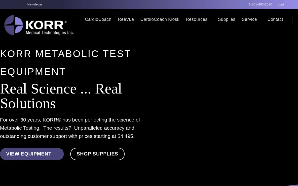 Homepage of Korr Medical Technologies INC.