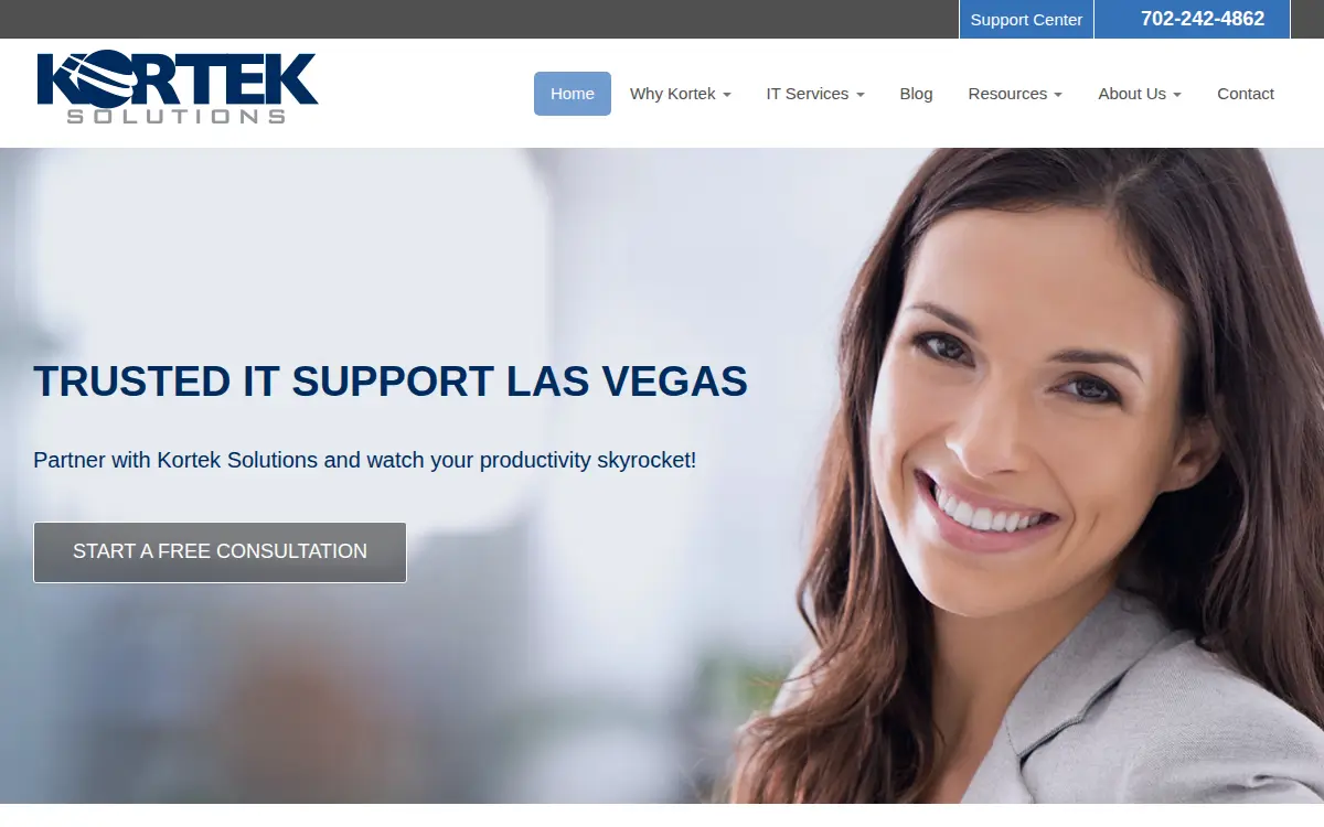 Homepage of Kortek, LLC