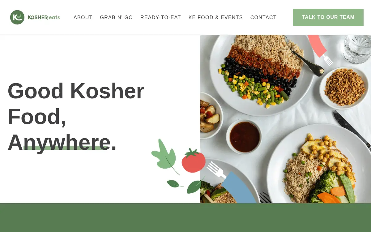 Homepage of Kosher Eats LLC