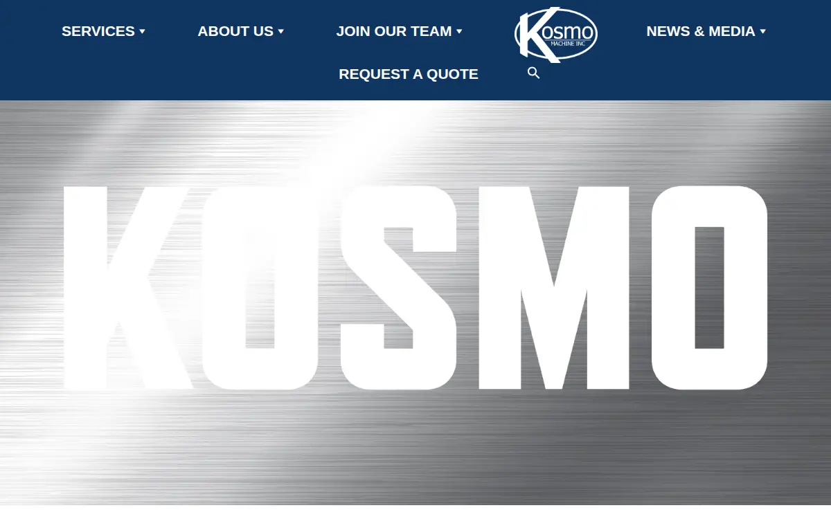 Homepage of Kosmo Machine INC.
