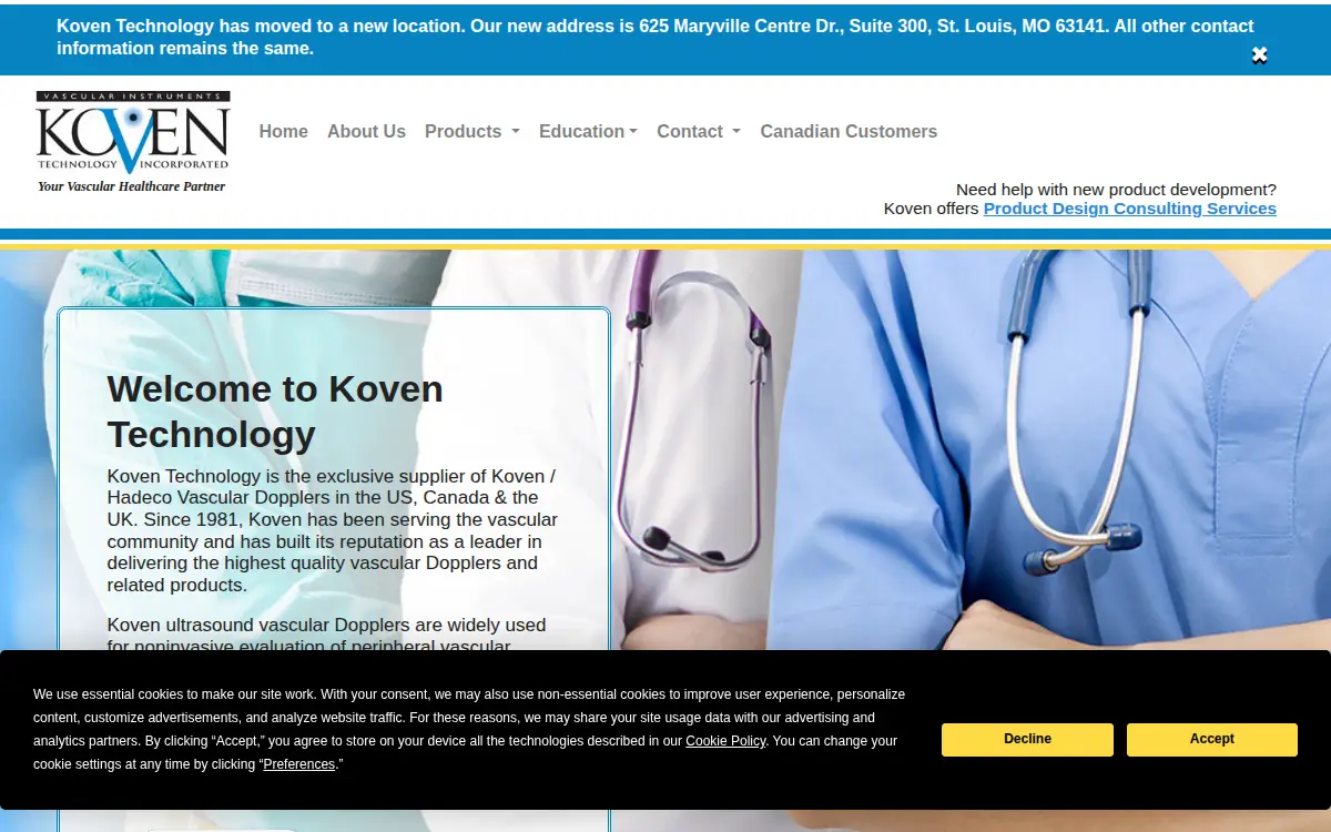 Homepage of Koven Technology, INC