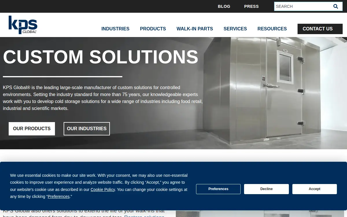 Homepage of Kps Global LLC