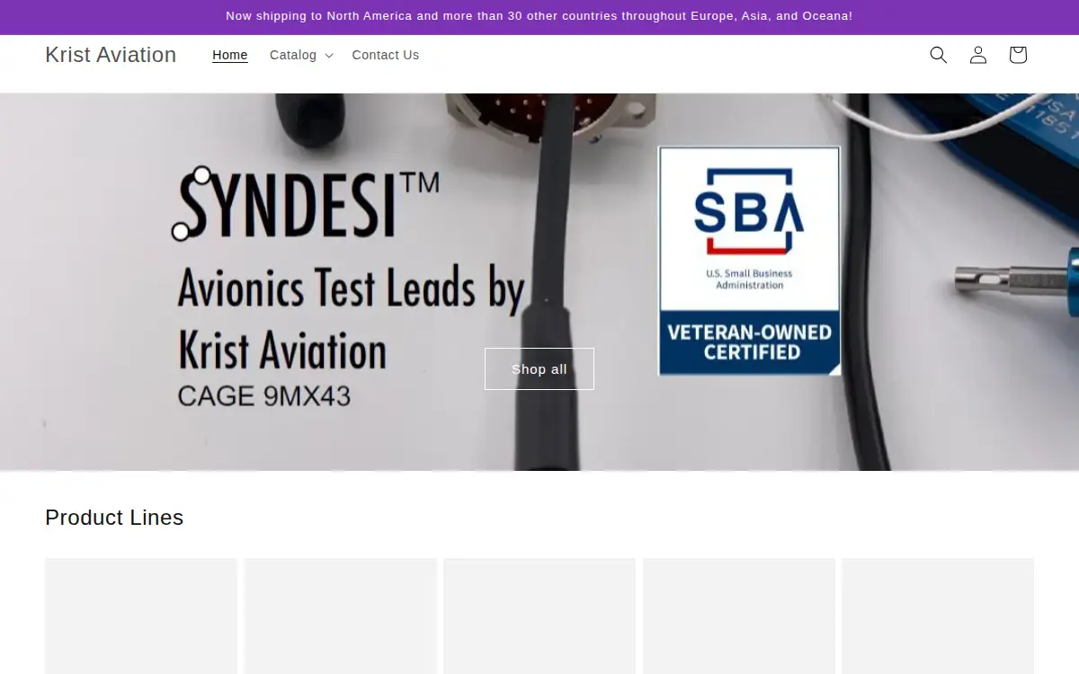 Homepage of Krist Aviation LLC