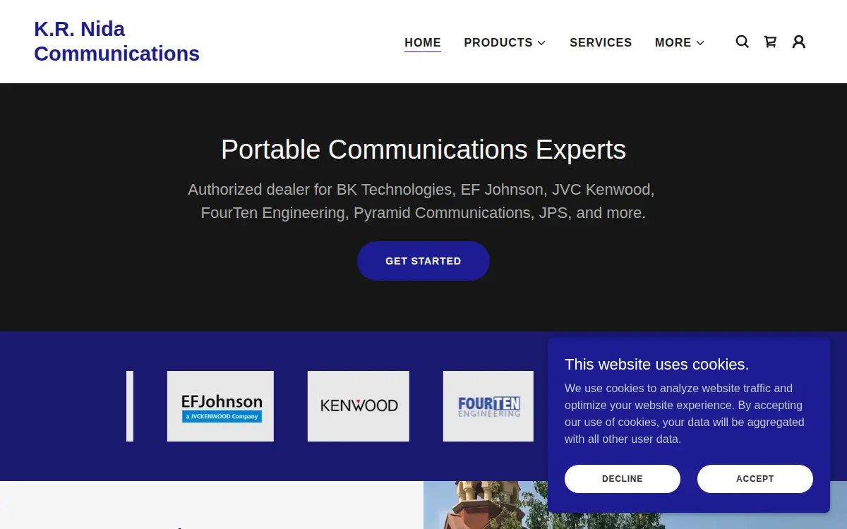 Homepage of K.r. Nida Corporation
