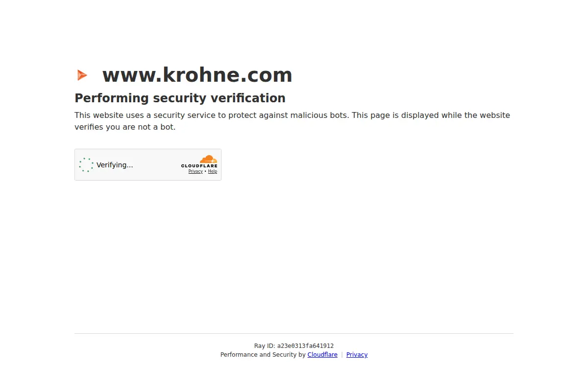 Homepage of Krohne, INC.