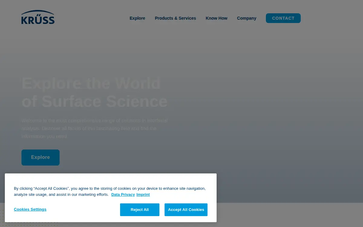 Homepage of Kruss Scientific Instruments, INC