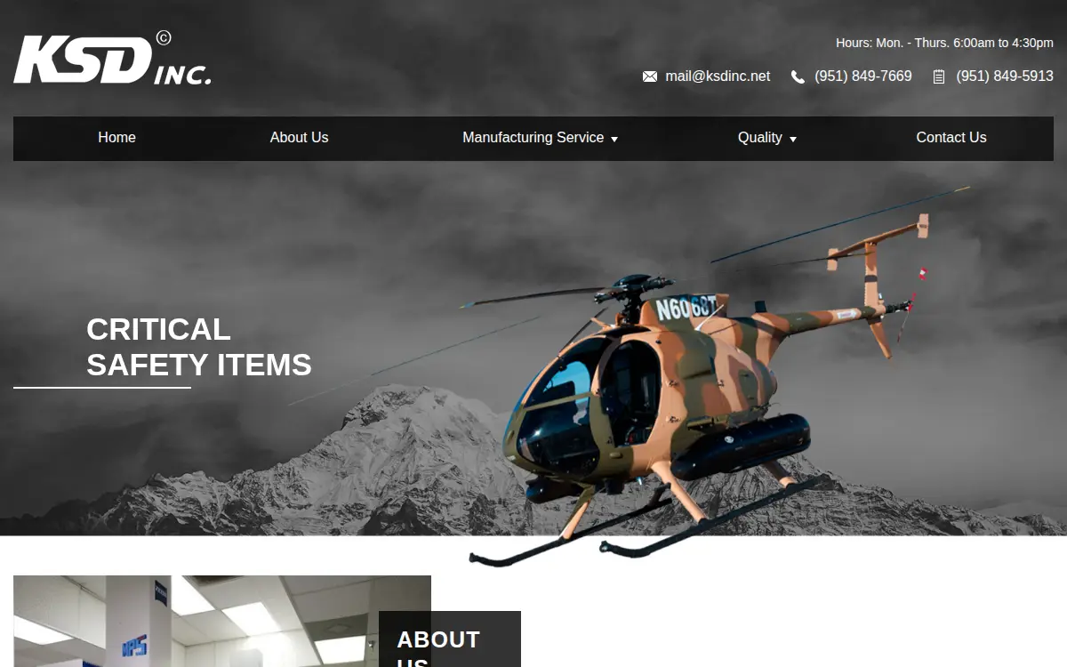 Homepage of K S D, INC.