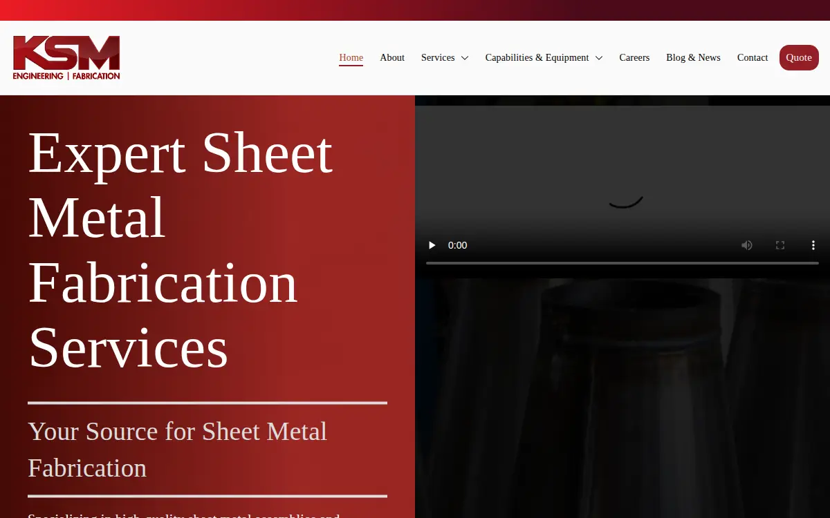 Homepage of Ksm Industries INC