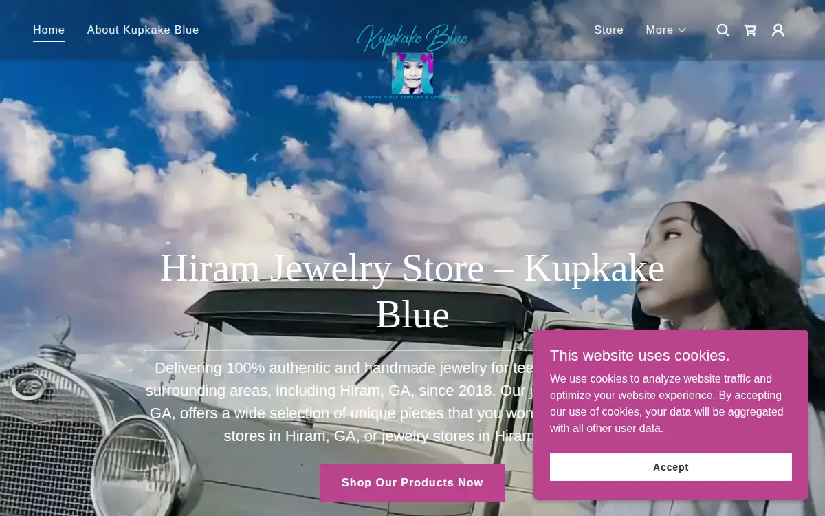 Homepage of Kupkake Blue LLC