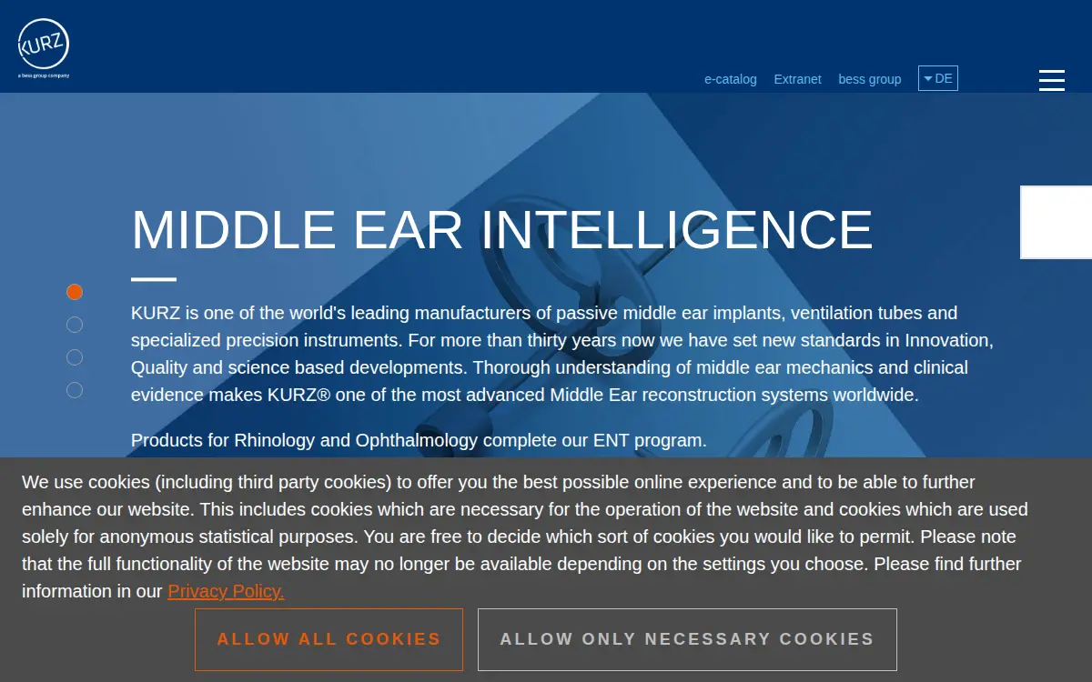 Homepage of Kurz Medical, INC.