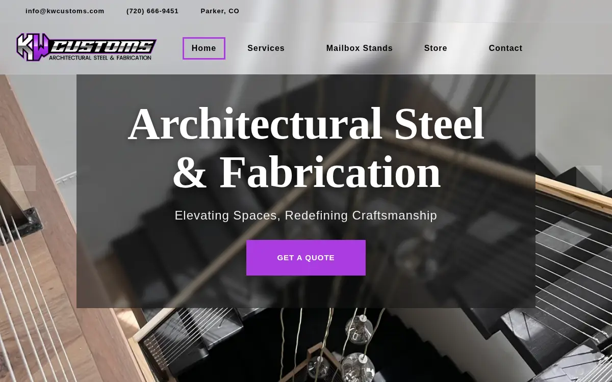 Homepage of Knob Works Customs LLC