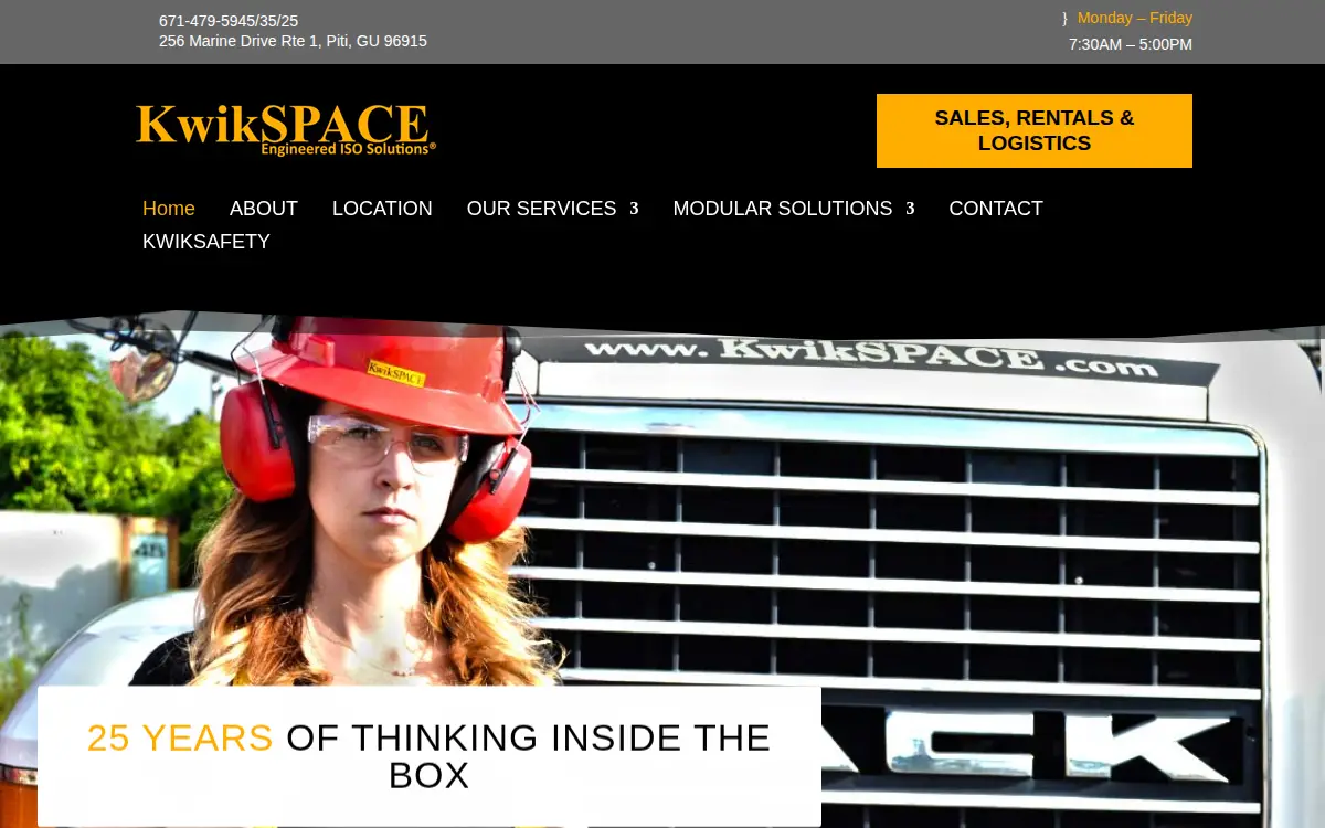Homepage of Kwikspace Guam INC