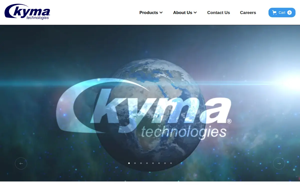Homepage of Kyma Technologies INC