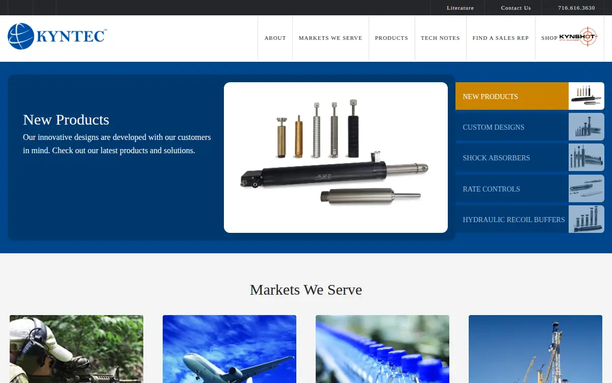 Homepage of Kyntec Corporation