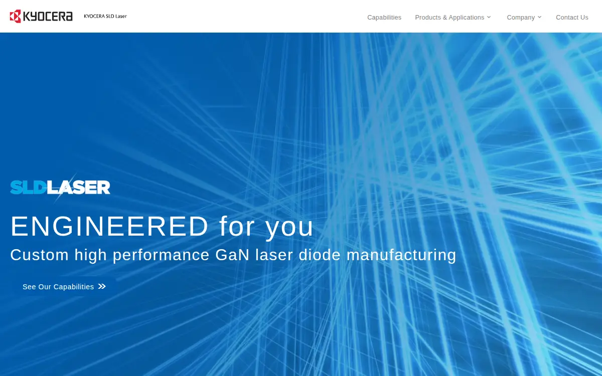 Homepage of Kyocera Sld Laser INC