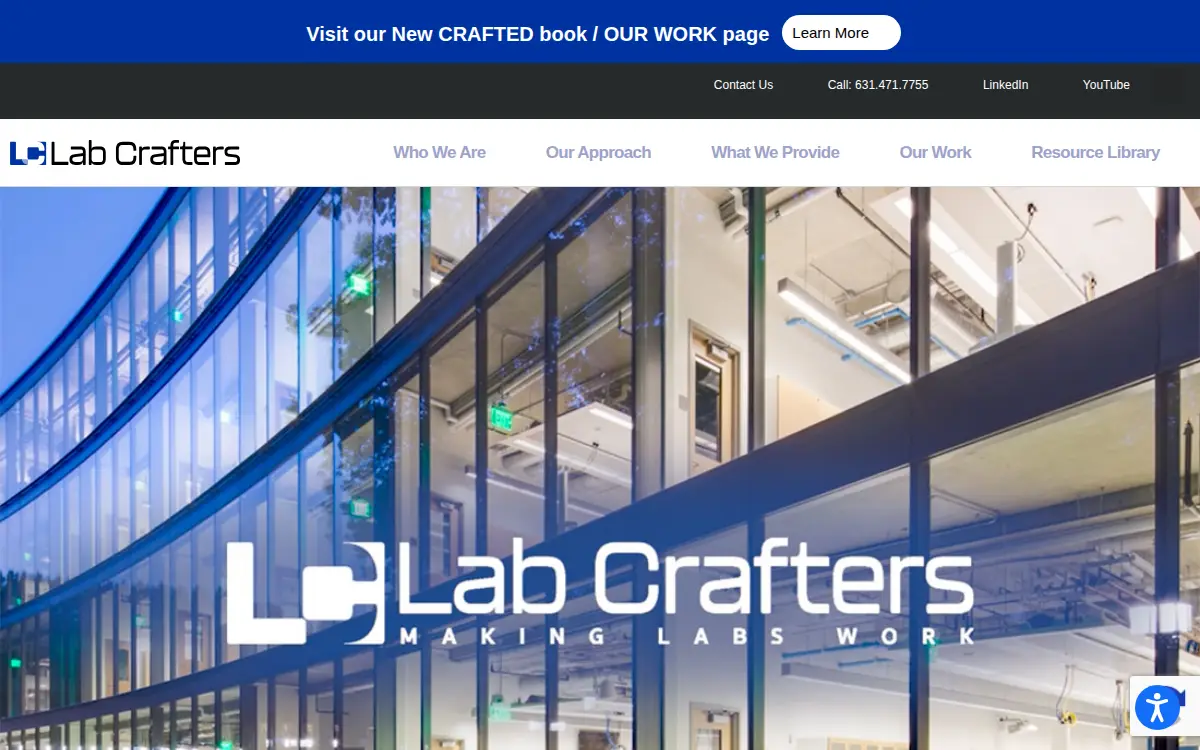 Homepage of Lab Crafters, INC.