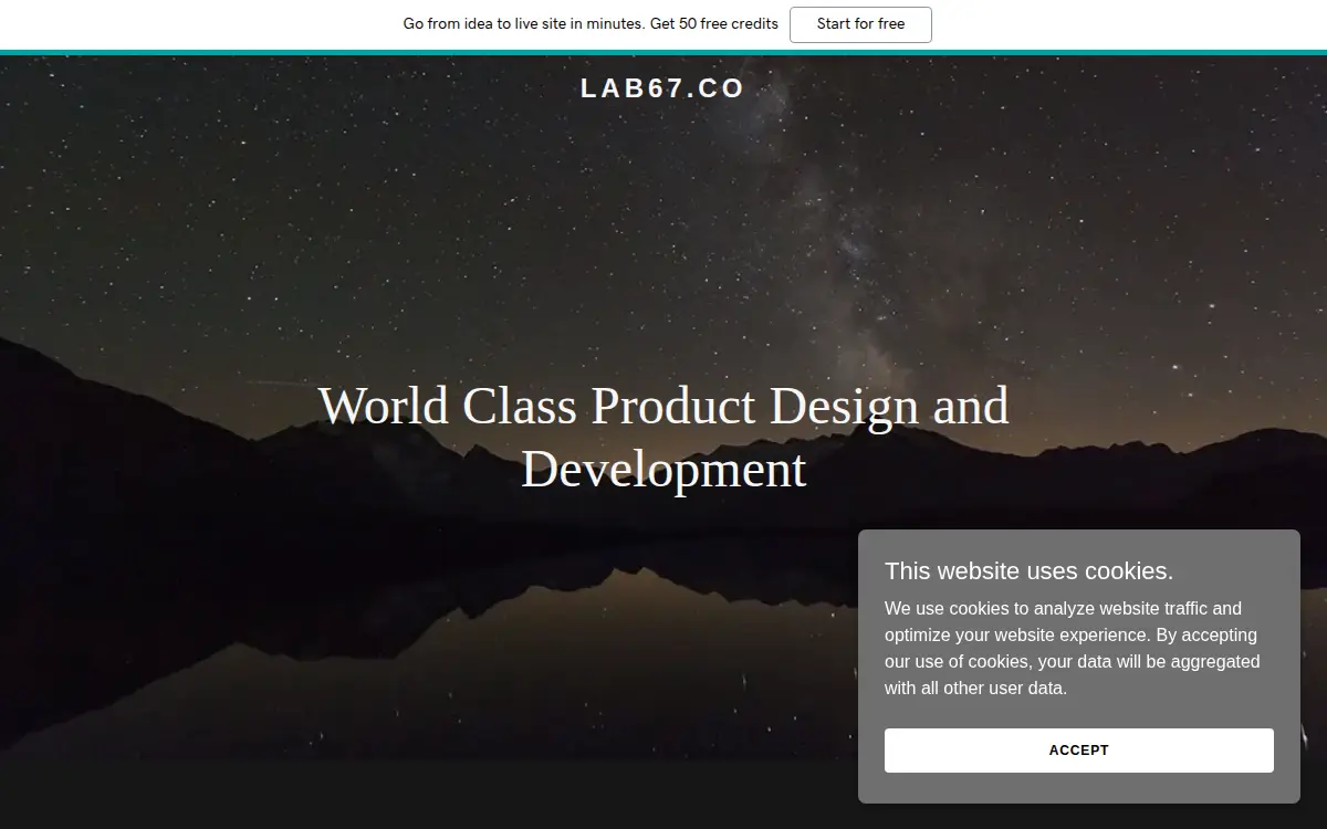 Homepage of Lab67 CO