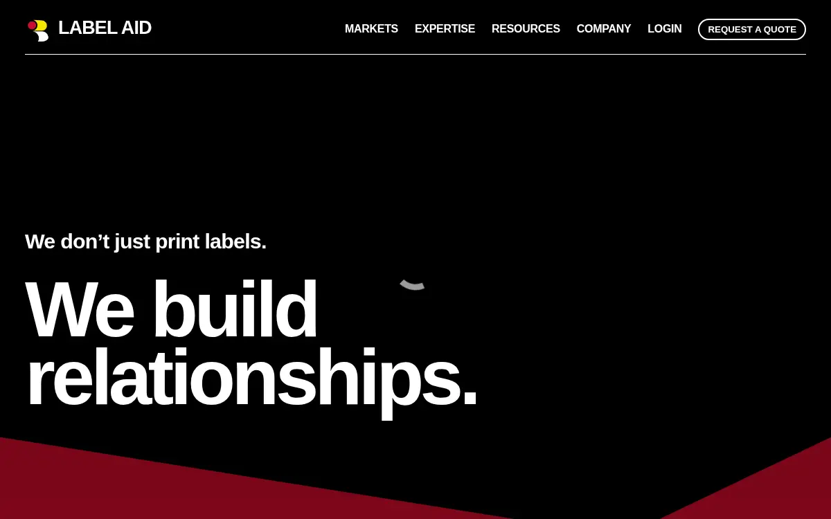 Homepage of Label Aid, INC.