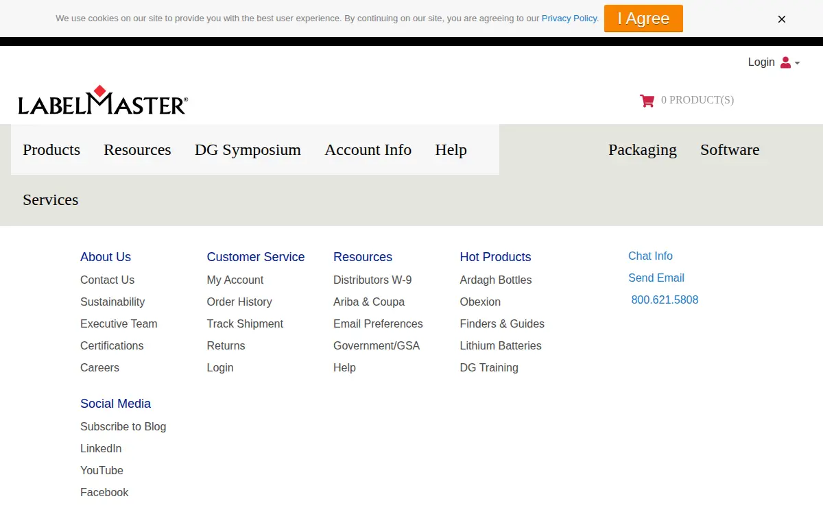Homepage of American Labelmark Company