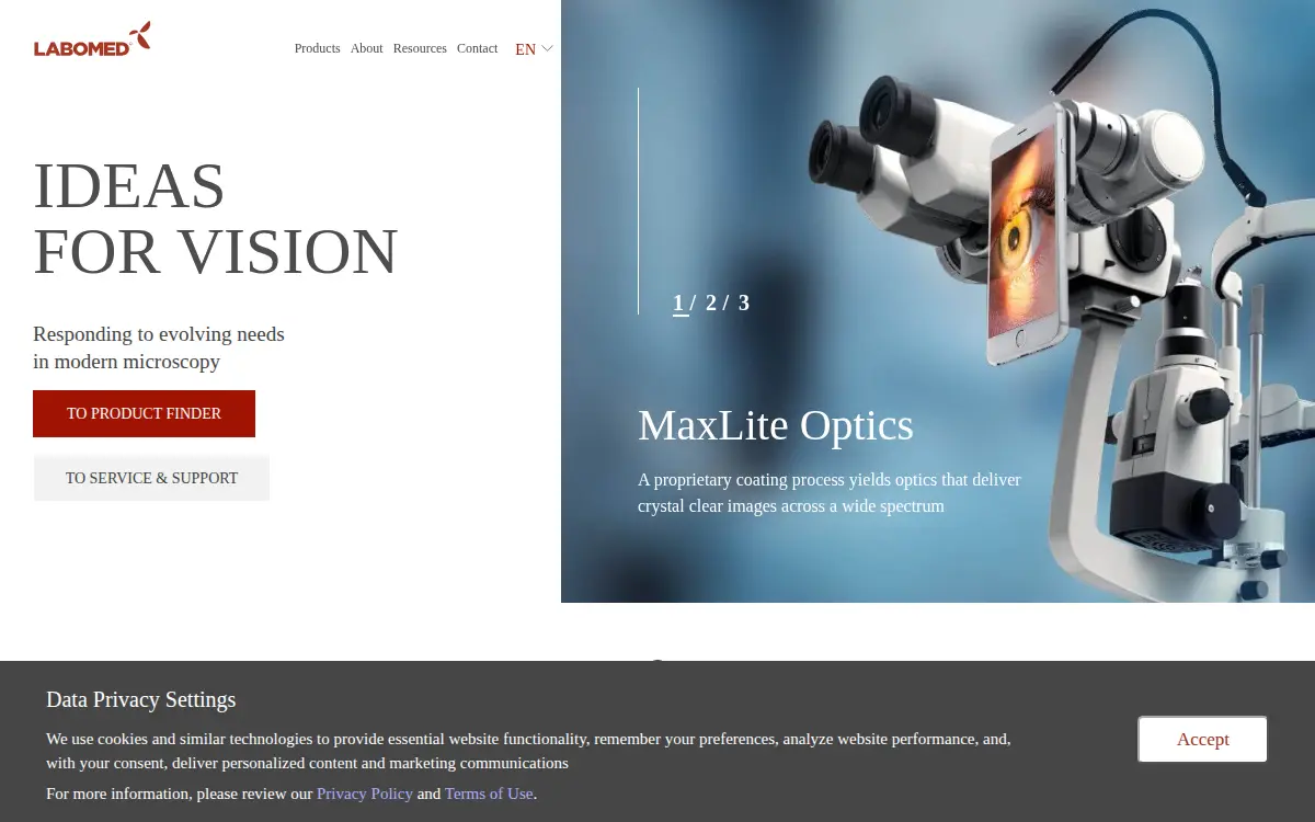 Homepage of Labo America, INC