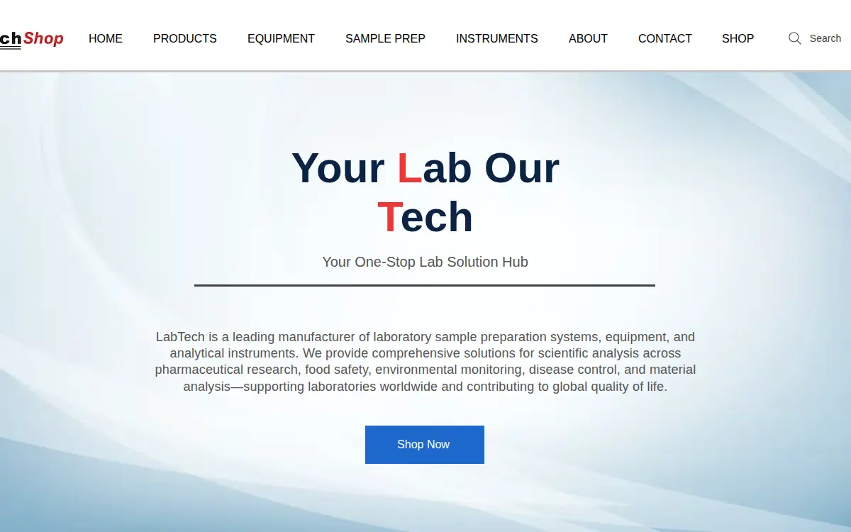 Homepage of Labtech, INC