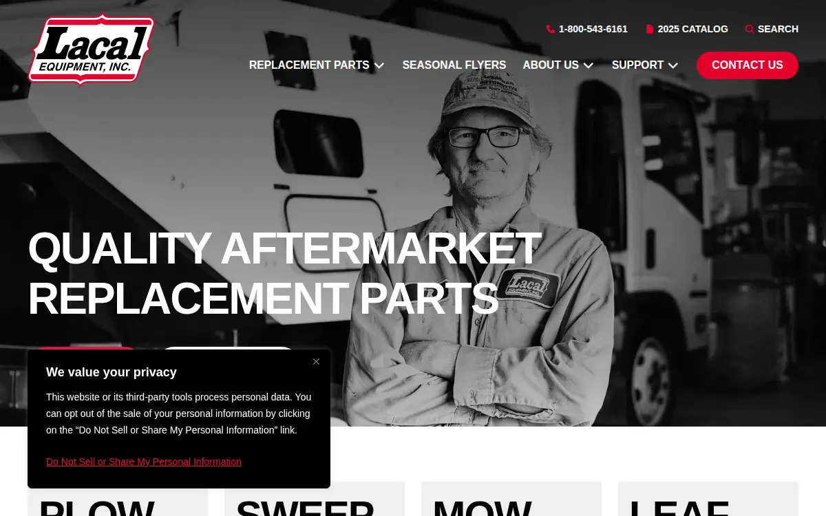 Homepage of Lacal Equipment INC