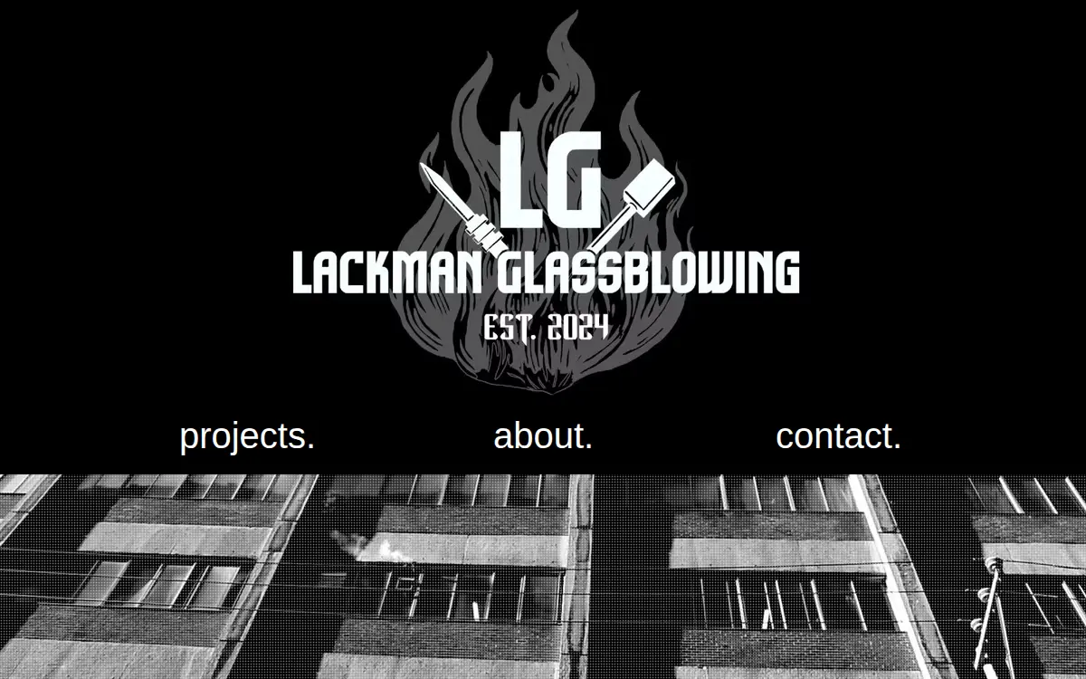 Homepage of Lackman Glassblowing LLC