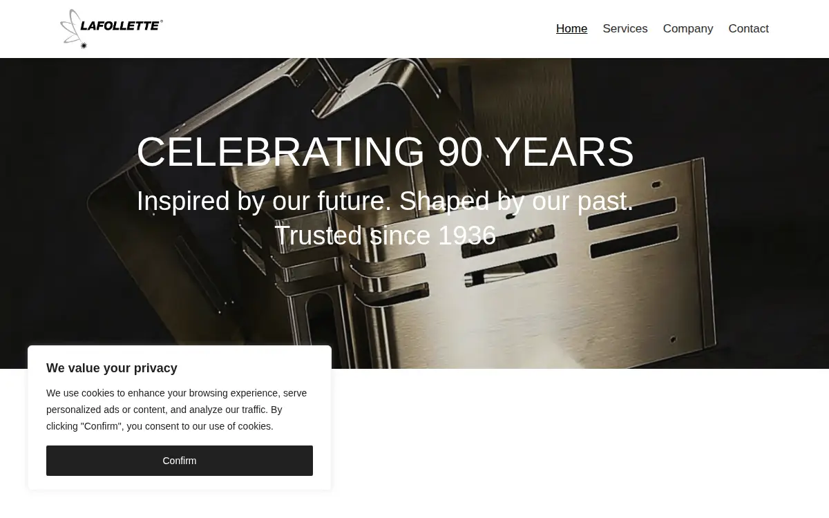 Homepage of La Follette Machine & Tool Company, INC.
