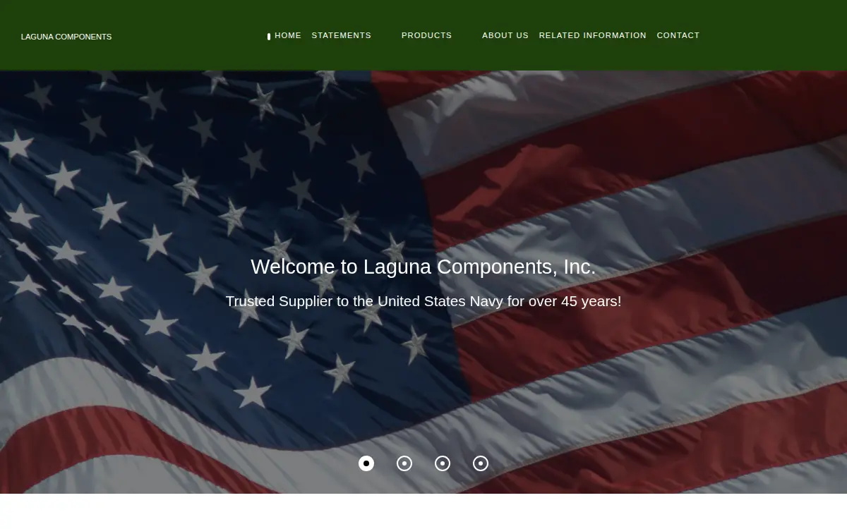 Homepage of Laguna Components, INC.