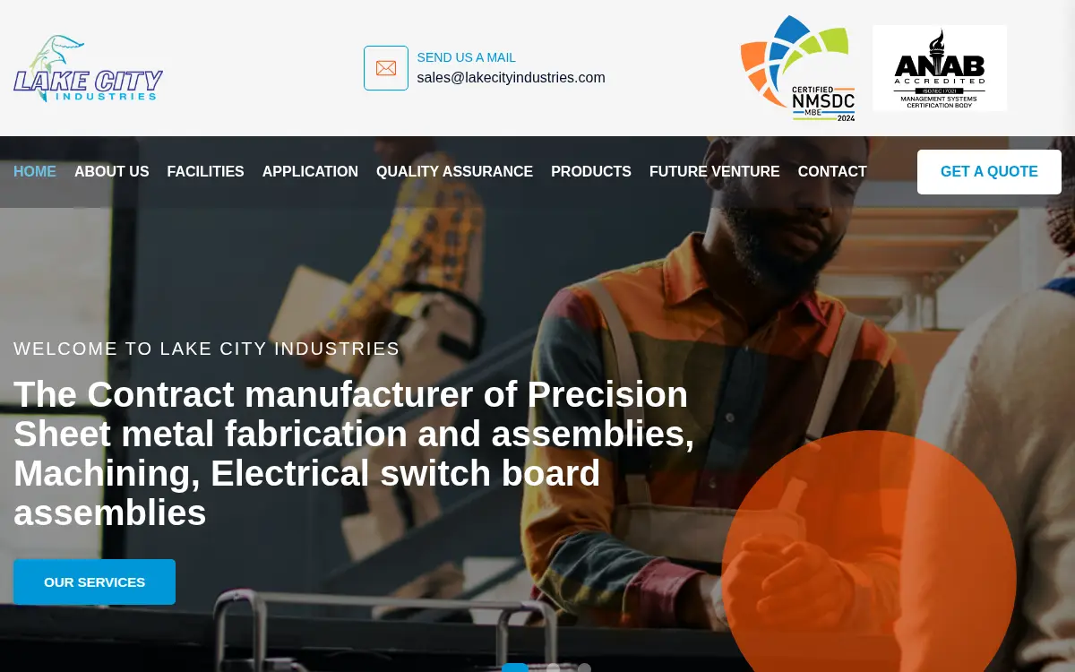 Homepage of Lakecity Industries Holding INC