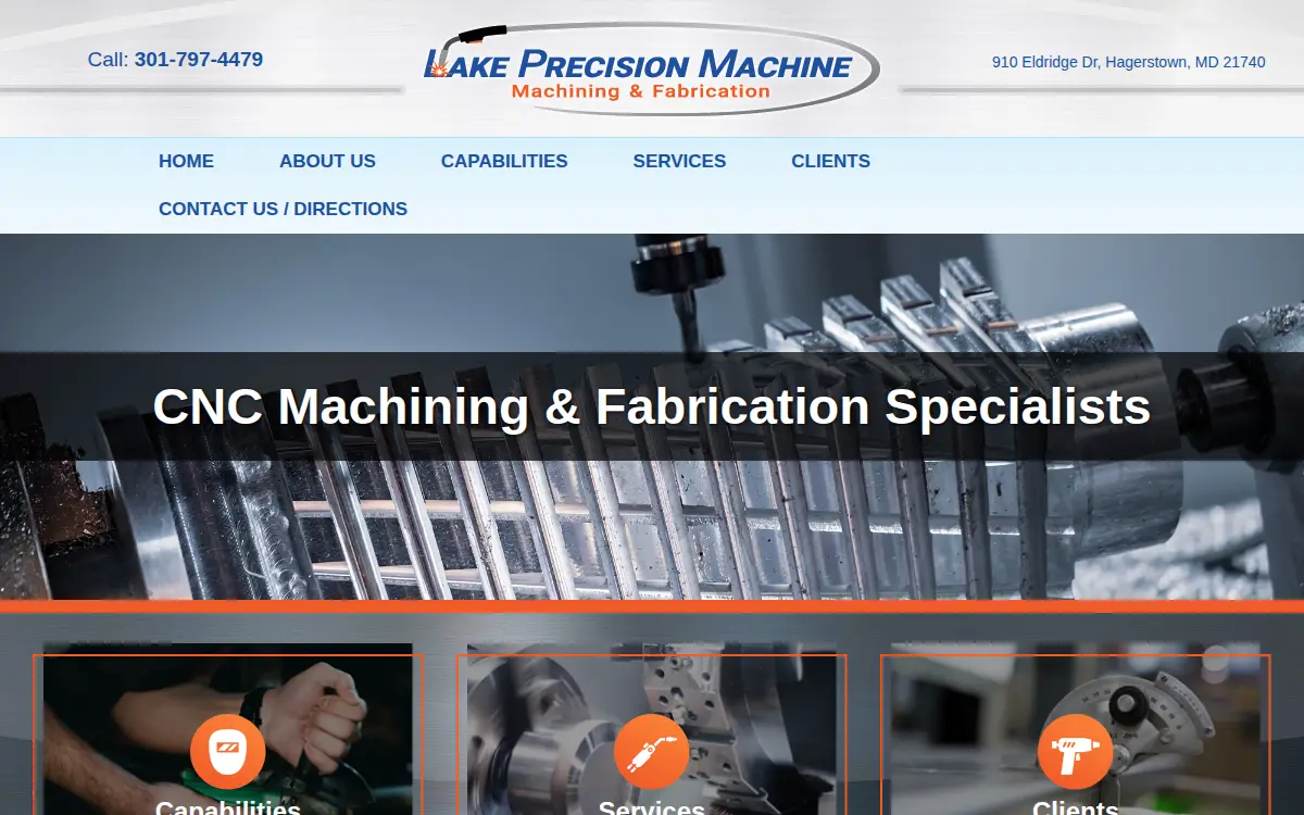 Homepage of Lake Precision Machine, INC.