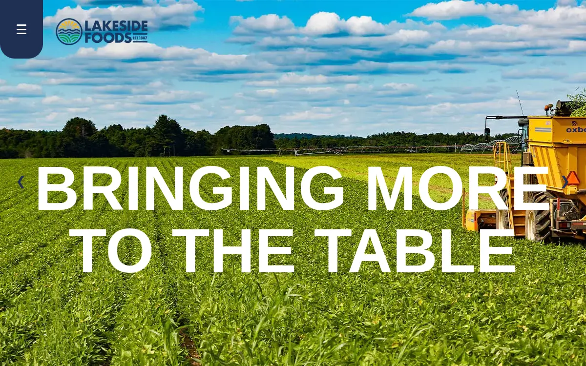 Homepage of Lakeside Foods INC