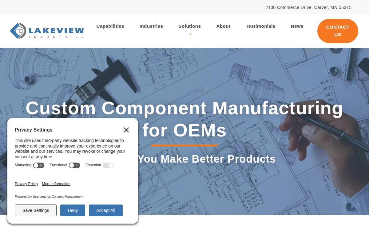 Homepage of Lakeview Industries, INC.