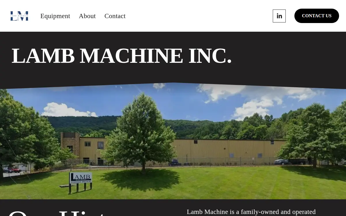 Homepage of Lamb Machine, INC