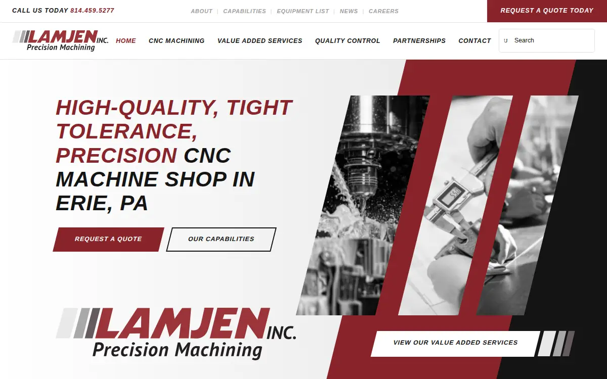 Homepage of Lamjen INC