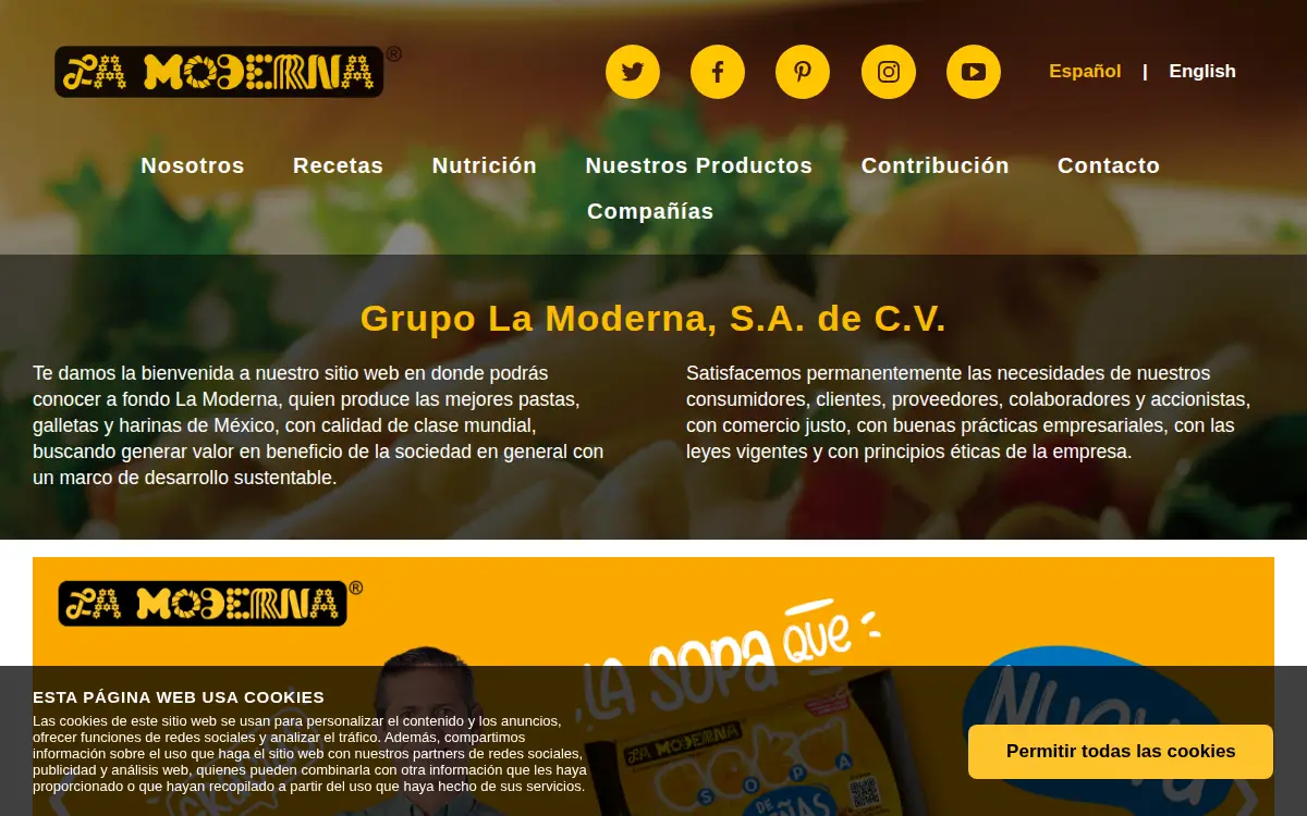 Homepage of Interamerican Foods Corporation