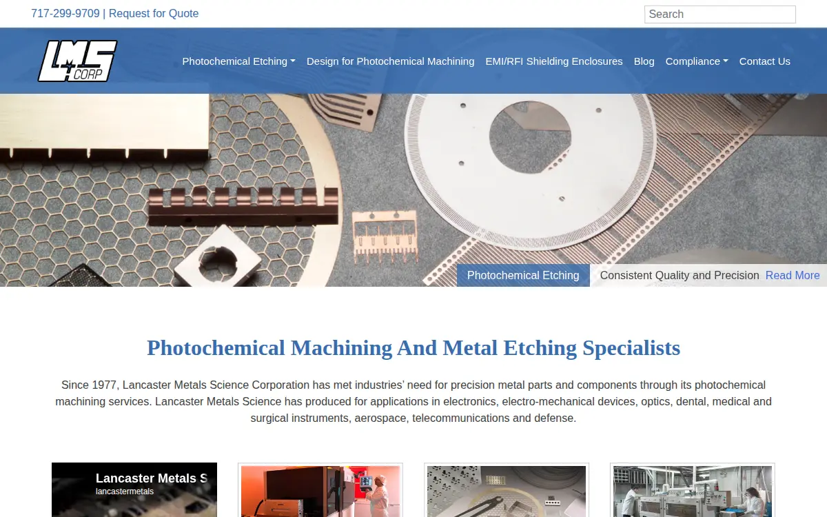 Homepage of Lancaster Metals Science CORP