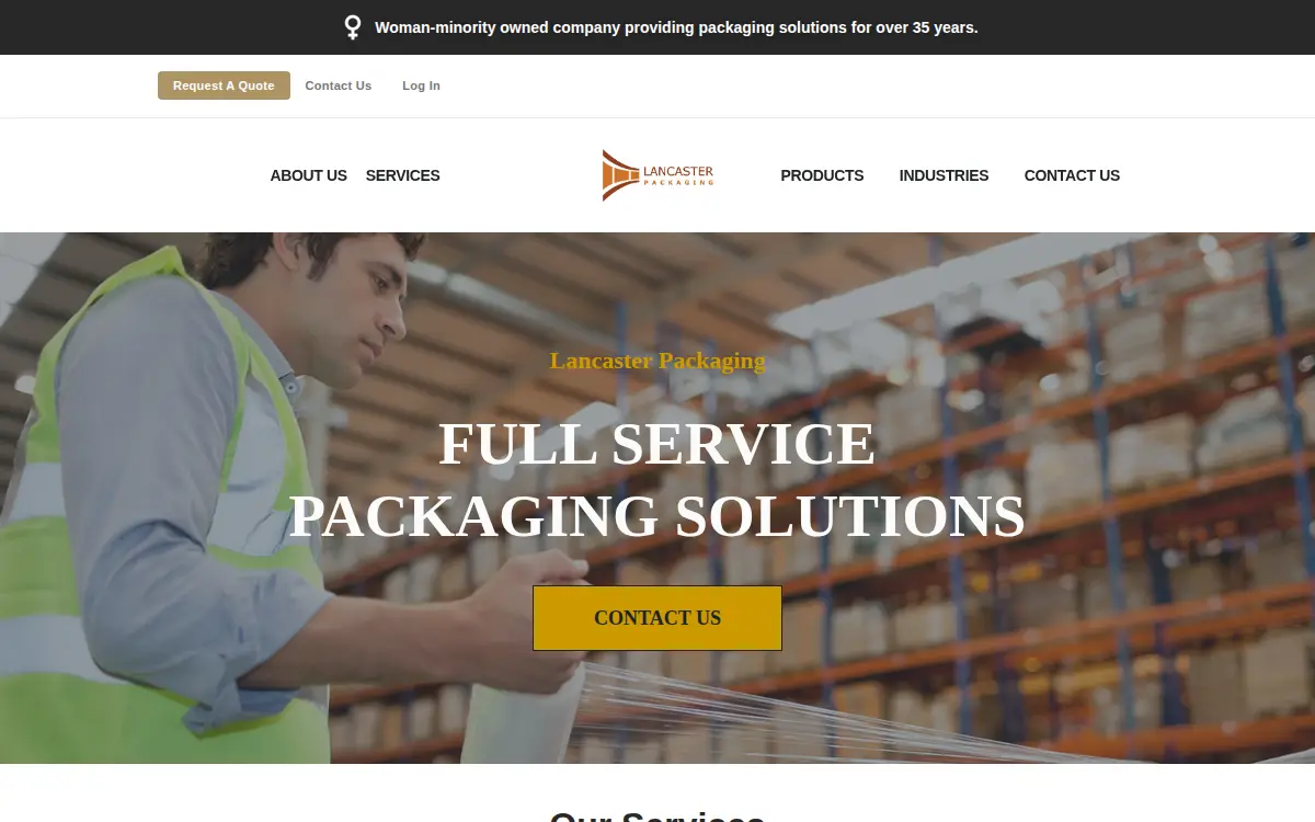 Homepage of Lancaster Packaging INC