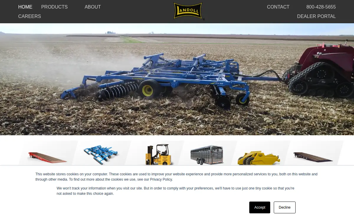 Homepage of Landoll Company, LLC
