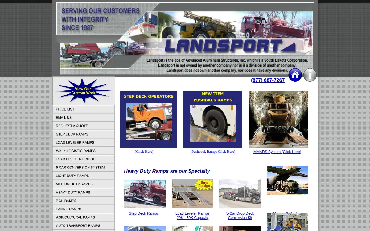 Homepage of Advanced Aluminum Structures, INC.