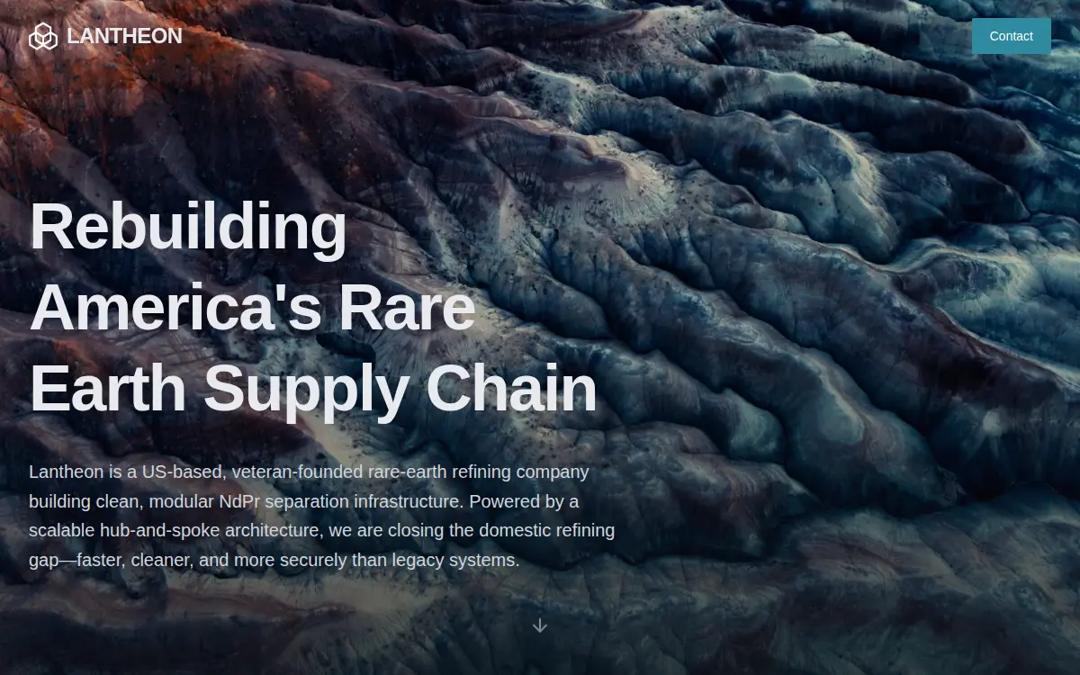 Homepage of Lantheon Metals INC.