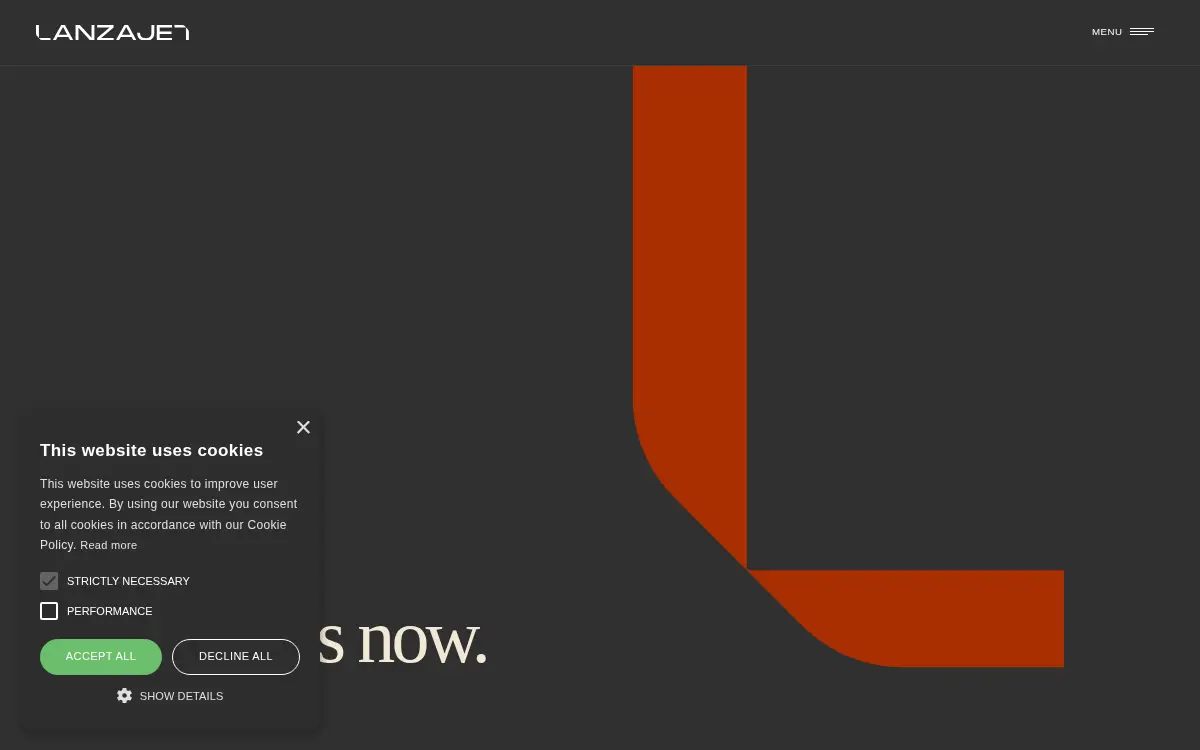 Homepage of Lanzajet, INC.
