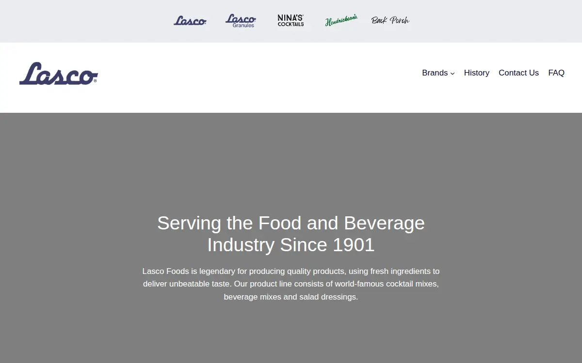 Homepage of Lasco Foods, INC.