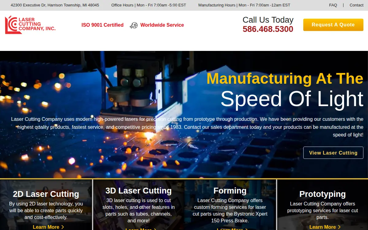 Homepage of Laser Cutting CO