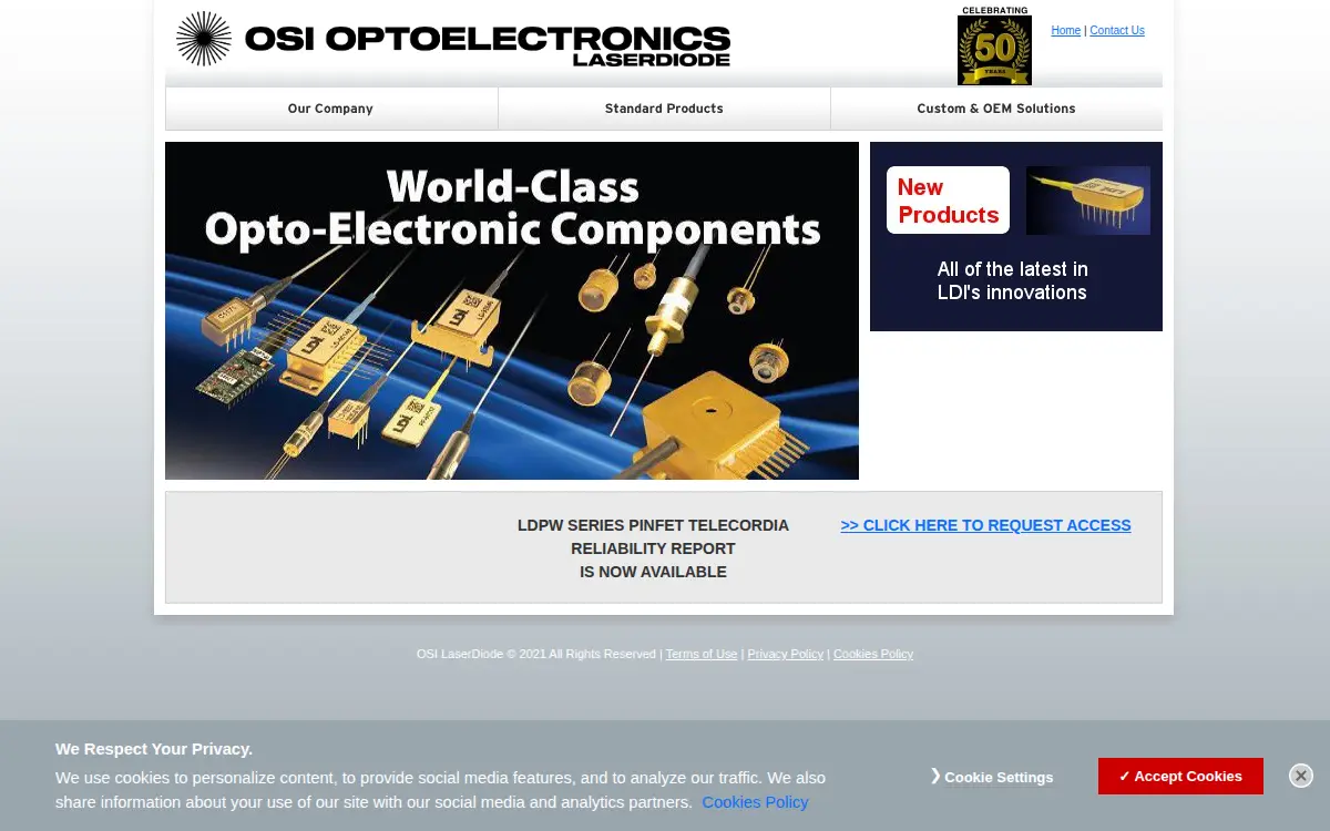 Homepage of Osi Optoelectronics, INC.