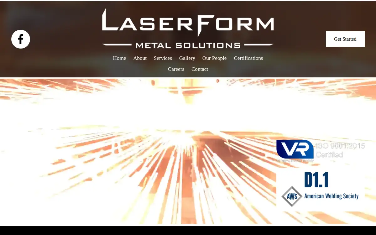 Homepage of Laserform LLC